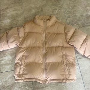 Beige Puffer Coat NWOT
